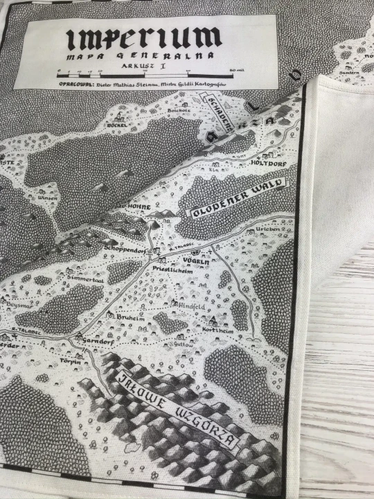 Mapa Imperium, autorstwa Kartografa Niepraktycznego, druk na tkaninie bawełnianej panama pod zamówienie, indywidualna produkcja