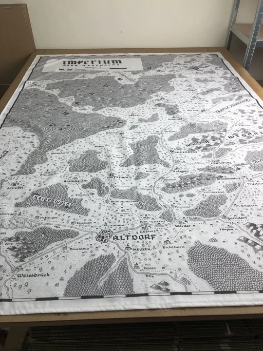 Mapa Imperium, Warhammer,  Kartograf Niepraktyczny, druk pod indywidualne zamówienie, wymiar 200x150cm, bawełna dekoracyjna panama.