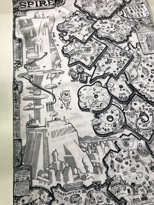 Mapa do Iglica RPG, Mapa Fantasy, druk personalizowany, druk na tkaninach, druk na softshellu,
