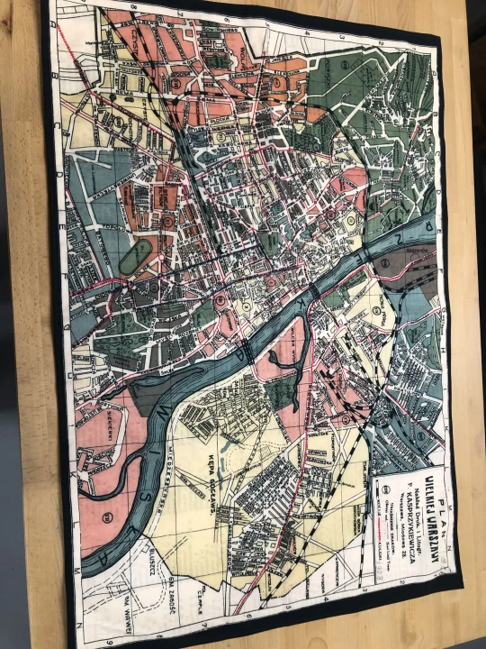 Mapy druk na Softshellu,  Miasta Polski, lata 20ste,  , Mapa Kraków, Zew Cthulhu.